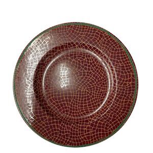 Earthenware Exclusively for Pier 1 Mosaic Fruit Dinner Plate  Red‎